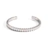 Pulseira Minimalista em Aço Inoxidável Estilo Europeu e Americano Jieding, Argola Aberta que Não Desbota, Joia Transfronteiriça em Aço Titânio para Mulheres com um Toque de Luxo