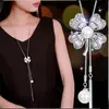 Cadena Larga para Suéter, Collar de Lujo Ligero y de Alta Gama para Mujer, Accesorio de Borla Moderno y Versátil, Colgante Simple de Perla que No se Desvanece