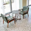 Bar Retro, Tienda de Té de Leche, Combinación de Mesa y Silla de Cafetería, Sofá de Madera Maciza, Cabina de Casa de Té, Taberna de Negociación Ocio