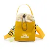 Bolso Cruzado de Color Bloqueado con Textura de Niebla Suave para Exteriores Estilo Montaña, Bolso Cruzado Pequeño con Cordón para Parejas, Bolso para Teléfono para Senderismo y Camping