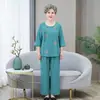 Ropa de Verano para Mujeres de Mediana Edad y Mayores, Trajes de Algodón y Seda para Abuelas, Ropa Casual para el Hogar para Madres, Trajes de Estilo Chino Tradicional para Señoras Mayores