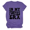 En mi era de los cuarenta Amazon eBay sitio independiente camiseta casual y cómoda de cuello redondo de manga corta para mujer para comercio exterior
