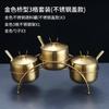 304 Aço Inoxidável Tempero Jar Combinação Set Estilo Coreano Comercial Caixa de Tempero Dourado Jarra de Tempero Pimenta Óleo Salt Jar