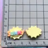 Tarjeta de personaje brillante de dibujos animados letra color macarrón pasador accesorios para el cabello material hecho a mano accesorios para carcasa de teléfono móvil parche