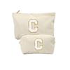 Bolsa de Hombro de Pana con Letras Transfronteriza de Amazon, Bolsa Bordada de Toalla, Bolsa de Almacenamiento para Neceser, Material de Pana