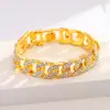 Pulsera de Cadena Cubana para Hombre, Estilo Hip-Hop Europeo y Americano, Joyería Completamente Diamantada, Estilo Rapero Europeo y Americano, Accesorios Transfronterizos, Venta al por Mayor de Fábrica de Yiwu