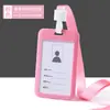 Porta-Cartão de Empurrar Spot Cartão de Identidade de Estudante Porta-Cartão Deslizante de Plástico Rígido Crachá de Permissão de Trabalho Porta-Cartão Rígido Venda por Atacado