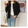 Nova Coleção Primavera e Outono 2026: Cardigan Suéter de Tricô Leve, Caimento Solto, Gola Redonda, Manga Curta, Feminino, Imitação de Cashmere