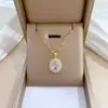 [Combinação de traje] forma de ovo olho de cavalo luxo elegante vermelho online corrente de clavícula da moda feminina fabricante de colar de zircônio completo