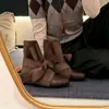 Botines plegables para mujer con 5 cm de aumento interno, botines Martin retro simples, botines de tacón grueso estilo francés para personas petite