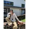 Suéter de punto para mujer con cuello redondo, manga larga holgada, estilo casual, top adelgazante y elegante, suéter de invierno, camiseta básica