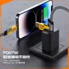Cabo de Dados de Carregamento Rápido Tipo-C Mecha Quatro em Um Adequado para Carregamento de Celular Huawei Samsung Apple Cabo de Dados Pd65W