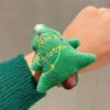 Navidad círculo pop pequeño regalo decoración mayoreo pulsera de asta de felpa regalo navideño niños círculo de aplausos mujeres