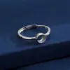 Anillo de Plata de Ley S925 para Incrustar Piedras, Redondo de 5 mm, Joyería Versátil de Lujo Ligero de Nicho para Mujeres, Accesorios para Montura de Anillo DIY