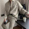 Camisa de Manga Larga con Cuello para Hombre, Camisa Casual Holgada Estilo Coreano, Nueva Ropa de Otoño para Hombre, Al Por Mayor en Stock