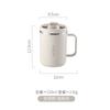 Caneca de Aço Inoxidável 304 Copo de Café para Escritório Estudante Grande Capacidade 500ml Copo Portátil Transfronteiriço com Tampa de Vedação