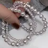 Pulsera Perla Rosa Púrpura Manta con Perlas Pulsera Elástica de Baja Lujo Alta Gama Pulsera con Perlas Bola de Diamante para Mujer
