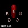 Cross-Border 26 letras liga jóias japonês rosa ouro unha arte diamante novo LZ Net vermelho unha arte jóias broca de unha
