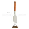 Juego de espátulas de silicona, resistentes a altas temperaturas, para utensilios de cocina antiadherentes, espátula de cocina con mango de madera, cuchara para sopa, herramientas de cocina para el hogar