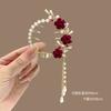 Estilo antigo orquídea borla hairpin bola cabeça fixa artefato aperto feminino de alta qualidade fivela de cabelo meia gravata updo aperto de cabelo
