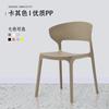 Silla de Plástico Simple Nórdica Silla de Comedor Silla de Apoyo Informal de Ingeniería Respaldo de Silla Silla de Asignación Doméstica Silla de Esquina Foshan