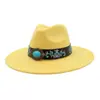 Aliexpress Amazon Otoño Top de Corazón de Gamuza Sombrero Fedora de Ala Ancha Sombrero Jazz de Ala Plana Sombrero de Caballero
