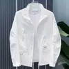 Nuevo Cárdigan para Hombre 2025 Otoño Casual Ropa Exterior Sencilla Moda Tendencia Diseño Versátil Chaqueta con Cuello Alto