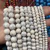 Cuentas sueltas de turquesa blanca sintética de comercio Ming fundido, productos semiacabados al por mayor, accesorios para pulsera de cuentas hecha a mano DIY para amantes
