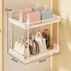 Artefacto de Almacenamiento de Bolsas, Estante de Almacenamiento de Bolsas para Lado de Armario Doméstico sin Perforaciones, Estante de Exhibición de Almacenamiento de Bolsas que Ahorra Espacio
