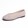 Zapatos Planos de Moda Cuadrados para Mujer Estilo Coreano Gamuza Boca Baja Zapatos Individuales Calzado de Mujer Talla Grande Exportación 4344