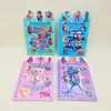 Venta Caliente Transfronteriza Labubu Tres en Uno Cuaderno Creativo Multifuncional Libro de Pegatinas para Vestir Estudiante Spiral Libro Mayorista