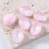 Oval Moca Gelatina Proteína Strass Arte de Unha Acessórios de Strass Acessórios DIY Strass de Garra Costurados à Mão Acessórios de Renda