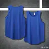 Chaleco de entrenamiento de running para baloncesto estilo americano para hombre, top sin mangas de secado rápido para deportes de verano, corte ajustado