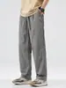 Pantalones de Seda de Hielo de Secado Rápido para Hombre Verano Sueltos Rectos Simples Ligeros Transpirables Pantalones Deportivos Cómodos Funcionales Pantalones Largos Yamamoto