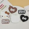 Kk Gato Pajarita Estéreo Corazón de Gato Lazo DIY Accesorios de Goma Suave Hebilla de Zapato con Agujero Funda Decorativa para Teléfono Móvil Material para Taza de Agua
