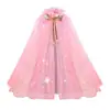 Variedad de capa de princesa para niños, chal luminoso LED, bolso de mano, traje de corona, capa de gasa con lentejuelas para niña