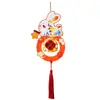 Linternas del Festival de Medio Otoño 2026 Linterna de Flor Luminosa de Conejo Tejida en Bambú Portátil Estilo Antiguo Decoración Accesorios de Fotografía Hechos a Mano