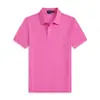 Camisa Polo para Hombre Transfronteriza Color Sólido Verano Bordada Ralph Lauren Manga Corta Casual con Bordado de Pequeño Caballo