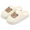 Pantuflas de algodón de felpa cálidas de otoño e invierno al por mayor para mujer, invierno, hogar, interior, anti-pareja, lindas pantuflas de algodón de dinosaurio para hombre