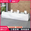 Balcão de Recepção Pintado pela Empresa, Balcão de Recepção de Forma Especial Elegante e Simples, Balcão de Atendimento, Mesa Criativa de Caixa de Boas-Vindas