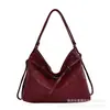Bolso de gran capacidad con diseño de nicho moderno, nuevo y elegante bolso de hombro tipo tote de color liso con textura para mujer, otoño e invierno 2026