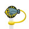 Novo Ocean World Silicone Palha Cap Desenho Animado Palha Capa Protetora Contra Poeira Festa Criativa Palha Cap Reciclável