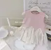 Vestido Nuevo de Verano para Niñas Timo Falda de Capullo Bordada Vestido Chaleco de Moda para Bebé Ropa Infantil Estilo Delgado de Verano