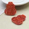 Colgante Retro Tallado Hueco de Jade Rojo Jadeíta Etiqueta de Flor Nudo de Flor Accesorio de Cintura Hanfu Decoración de Colgante de Jade