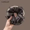 2026 Nuevo Scrunchie de Malla con Pedrería Hot-Fix de Gama Alta Estilo Suave Primavera/Verano Versátil Elástico para el Cabello Cuerda para la Cabeza Flor para la Cabeza Accesorios para el Cabello