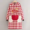 Delantal Impermeable y a Prueba de Aceite de Manga Larga para el Año del Caballo, Adecuado para Trabajos de Catering, Ropa de Trabajo Anti-Manchas para Cocina y Hogar, Mono de Año Nuevo para Mujer con Texto Impreso