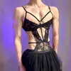 Lingerie Sexy de Uma Peça Lobe Renda Preta Conjunto Sexy Lingerie Extrema 2026 Novo Modelo Dropshipping Masculino