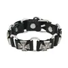 AliExpress Venda Quente Europeu e Americano Vintage Punk Pulseira de Couro Conectada Liga Cruz Joias Masculinas Pulseira de Couro Genuíno