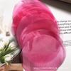 Discos de Lã com Gradiente Arco-Íris, Flores Costuradas à Mão, Materiais para Grampo de Cabelo de Elástico Caseiro DIY para Artesanato de Jardim de Infância