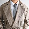 Corbata Estrecha Casual de Lana Mezclada Hecha a Mano en Italia para Hombre Estilo Caballero Británico Cuadros Vintage Salida de Fábrica